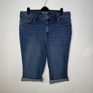 Maurices Women's Blue High Rise Curvy Long Shorts Size 22W